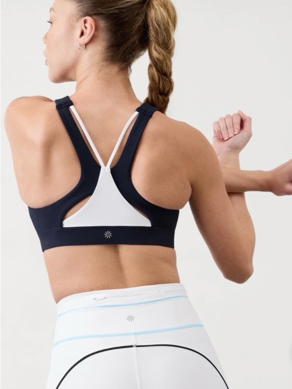 Athleta Flex Spacer Tipped Sports Bra D-DD, Size Large